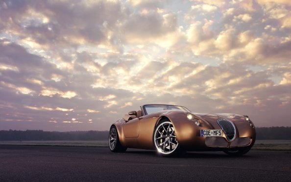 Golden Vintage Car