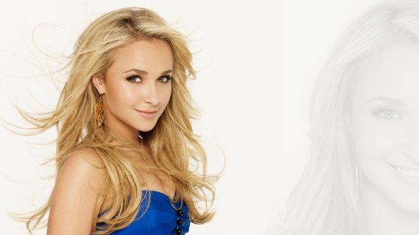 Hayden Panettiere In Blue Dress