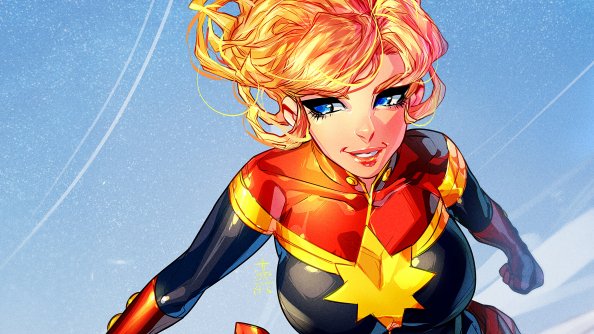 Captain Marvel Cute Art