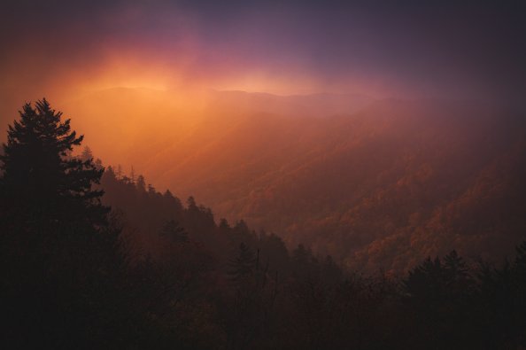 Dawn Overy Smoky Mountains 4k