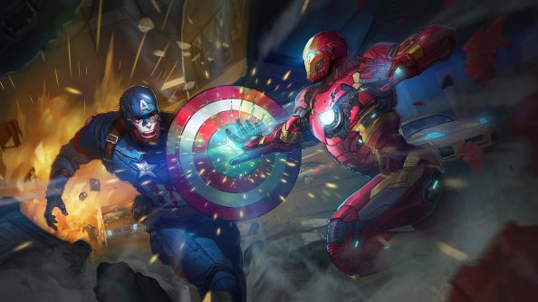 Captain America Iron Man 4k Art