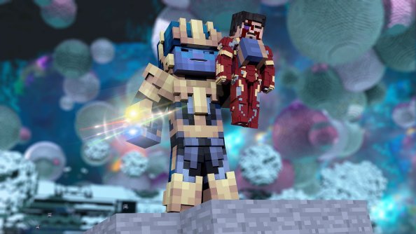 Thanos And Iron Man Lego Artwork