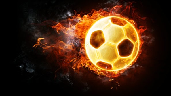 Football Soccer Fire Ball 4k
