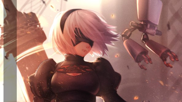 2b Nier Automata Digital Art