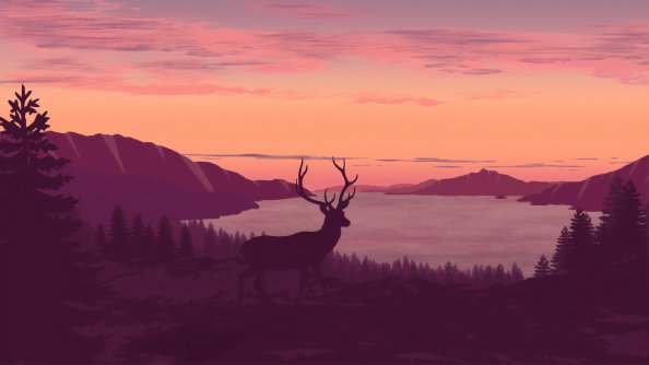 Reindeer Minimalist Call Of Sunset 4k