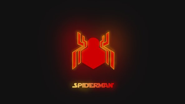Neon Spiderman Logo