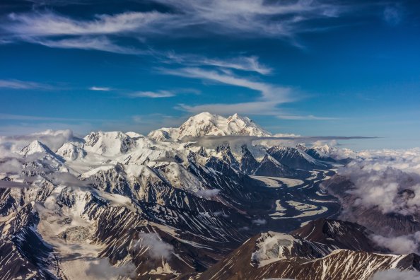 Snow Mountains Landscape Panamoric Clouds 8k