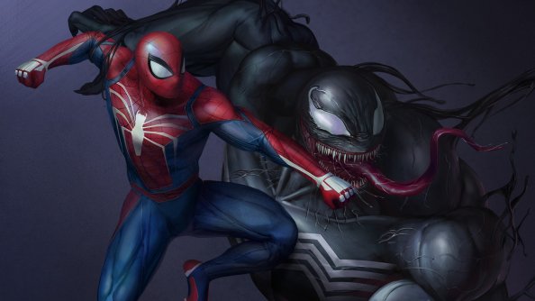 Spiderman Vs Venom Artwork HD