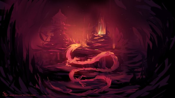 Red Digital Dragon