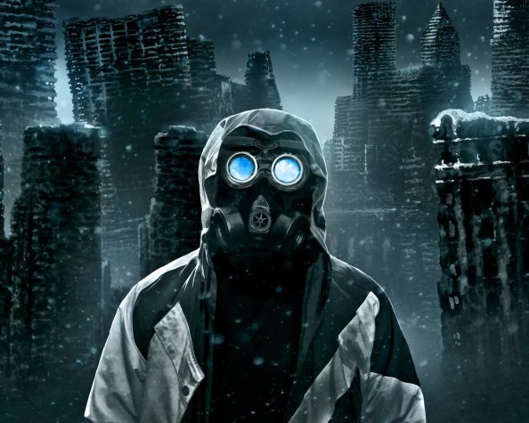 Neon Eye Mask Guy 4k
