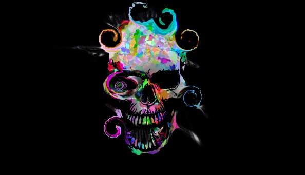 Artistic Colorful Skull