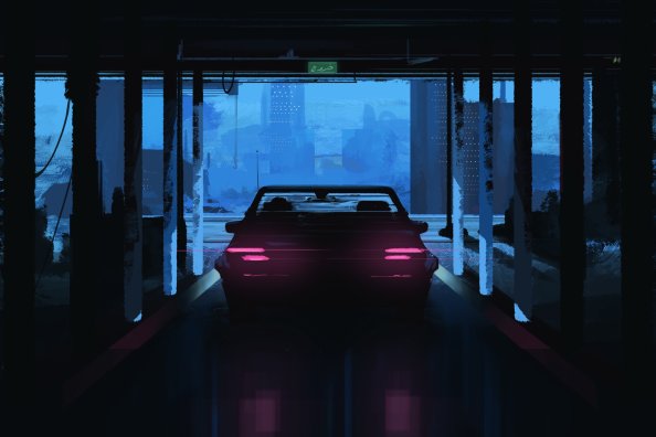 Dark Car Vehicle Neon