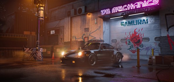 Cyberpunk Porsche Samurai 5k