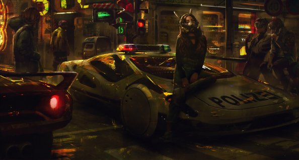 Cyberpunk Police Girl 4k