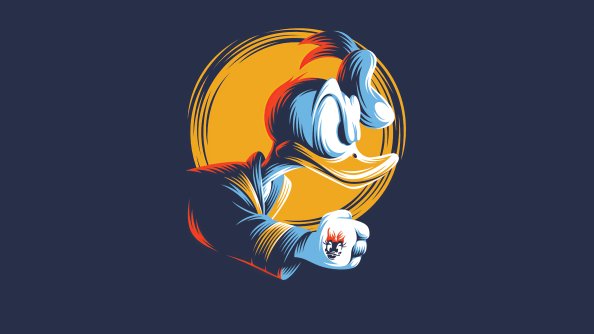 Donald Duck Minimal Art 4k