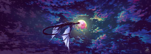 Dragon Towards Parallel Sky 4k
