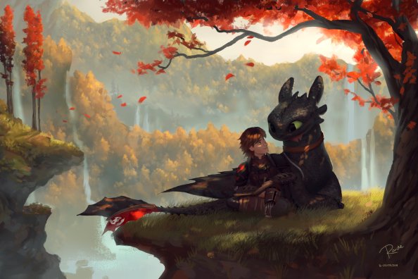 Toothless And Hiccup Fanart