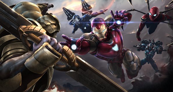Thanos Vs Iron Man Team