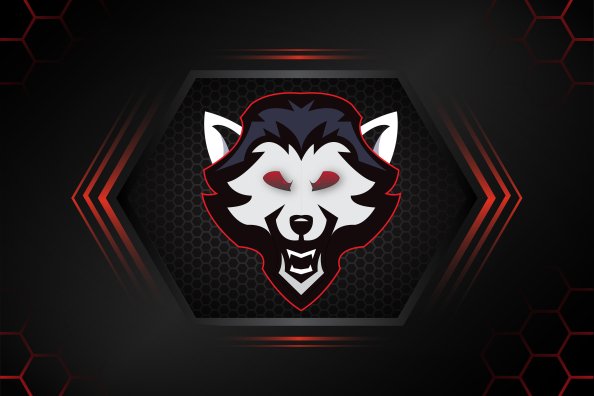 Wolf Logo Minimal 4k