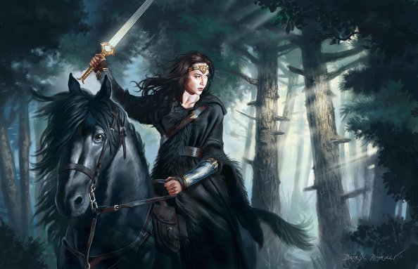 Wonder Woman On Horse 4k